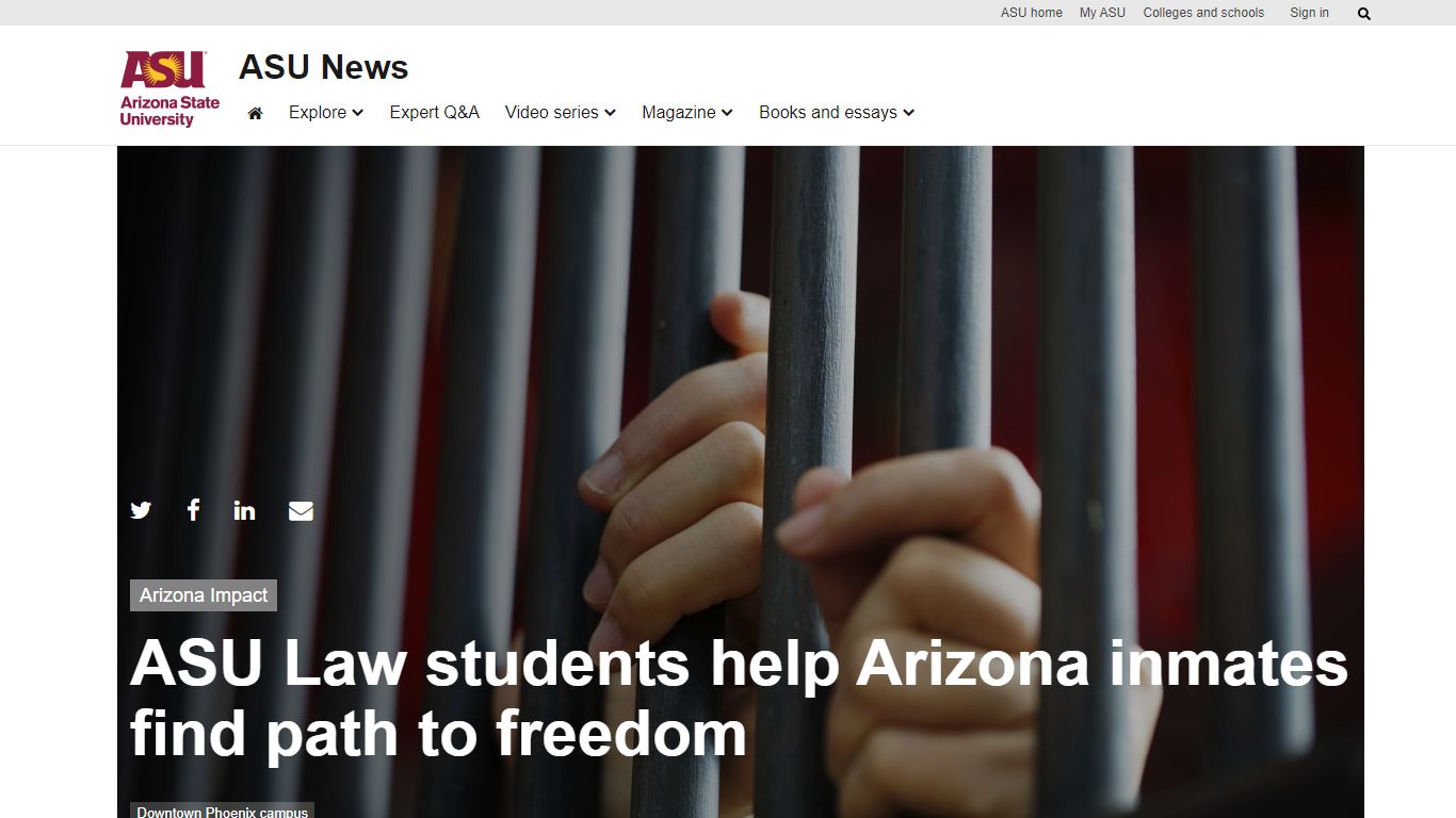 ASU Law students help Arizona inmates find path to freedom